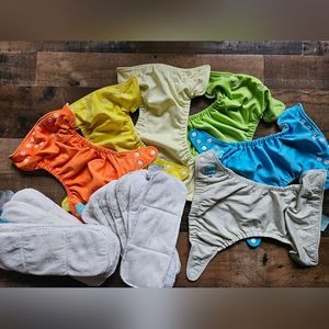 Rainbow Lot of OS Charlie Banana Cloth Diapers